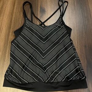 ⛱️Athleta Black and White Striped Women's Top